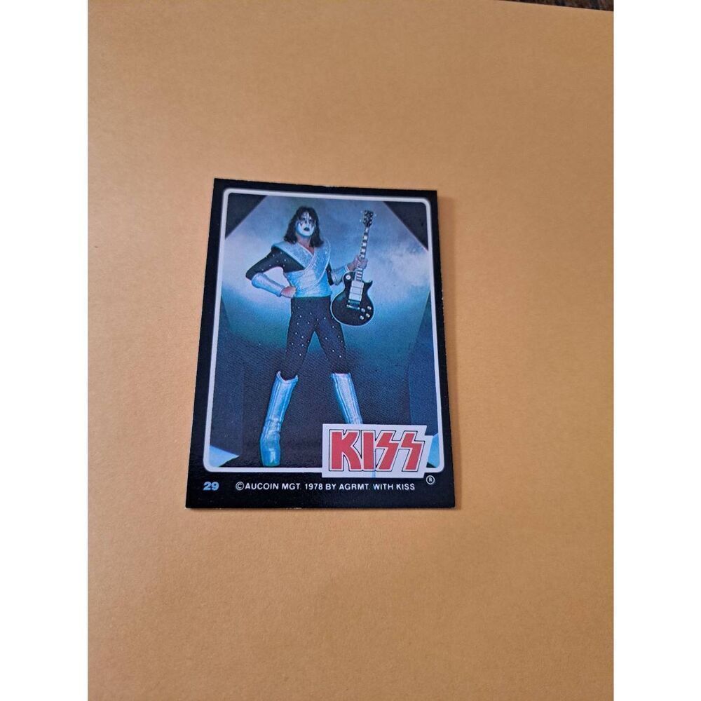 Vintage 1978 Aucoin Management AGRMT KISS Trading Card No 29 Collectible Rock
